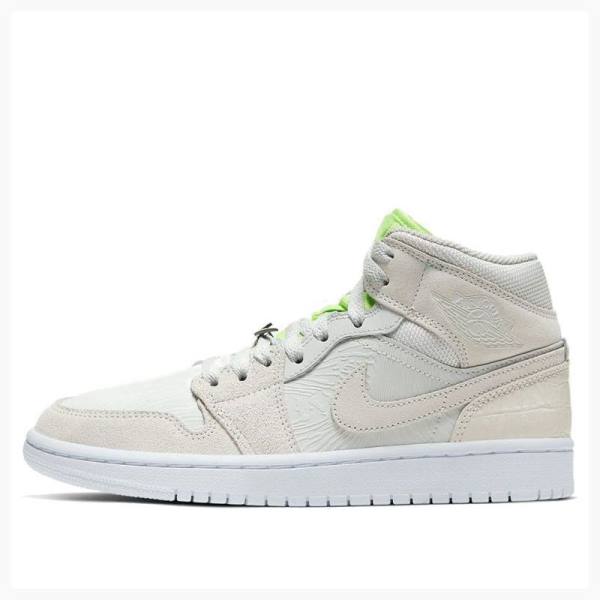 Grey Women\'s Nike Mid Ghost Basketball Shoes Air Jordan 1 | JD-821NW