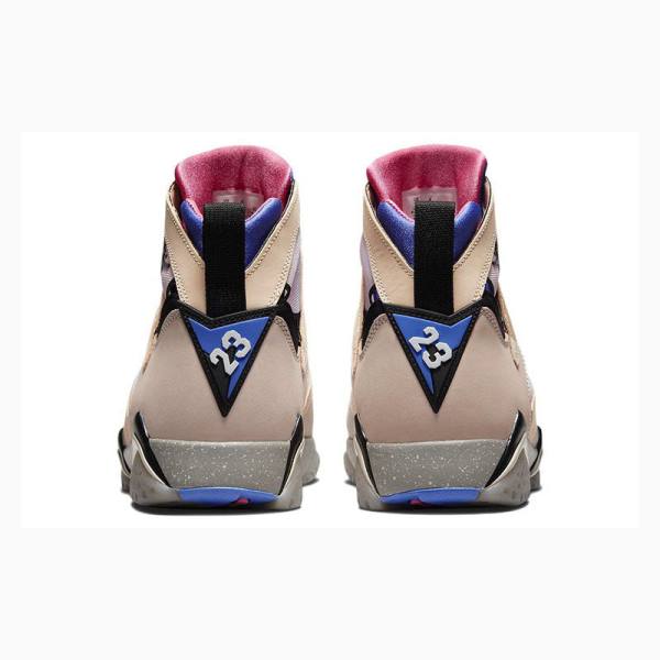 Khaki / Blue Men's Nike SE Sapphire Basketball Shoes Air Jordan 7 | JD-861VB