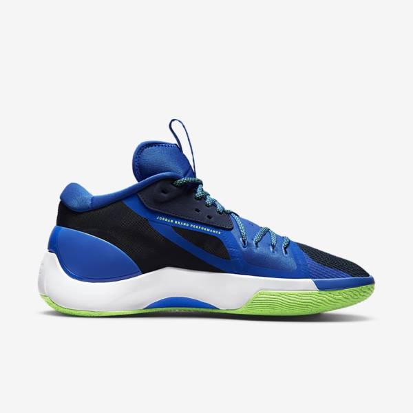 Navy / Blue / White / Green Men's Nike Zoom Separate Air Jordan | NK875ZXB