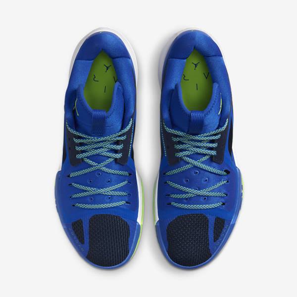 Navy / Blue / White / Green Men's Nike Zoom Separate Air Jordan | NK875ZXB