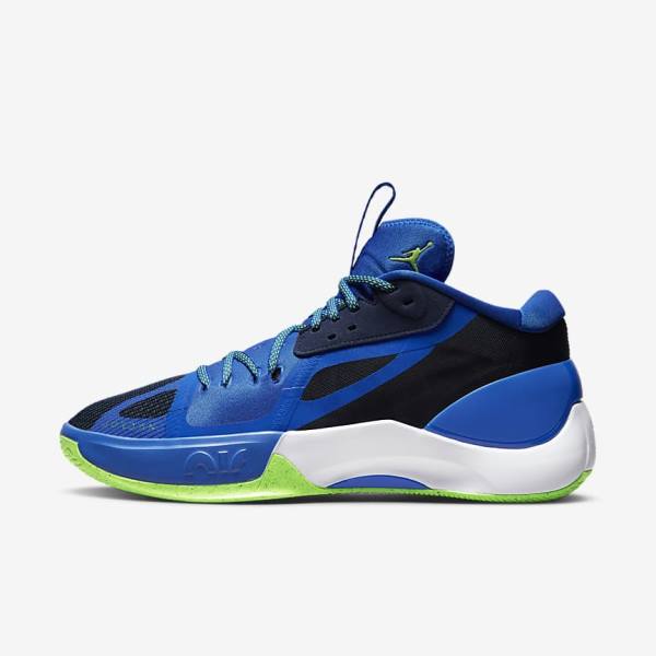 Navy / Blue / White / Green Men\'s Nike Zoom Separate Air Jordan | NK875ZXB