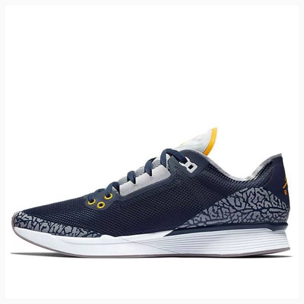 Navy Men\'s Nike 8 Racer Michigan Running Shoes Air Jordan 8 | JD-453LY