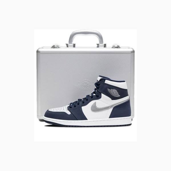 Navy Men\'s Nike Retro High co.JP \'Midnight Navy\' Suitcase Special Box Basketball Shoes Air Jordan 1 | JD-439HG