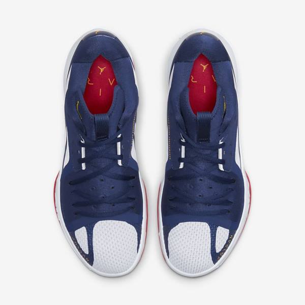 Navy / White / Red / Gold Men's Nike Zoom Separate Air Jordan | NK895XWY