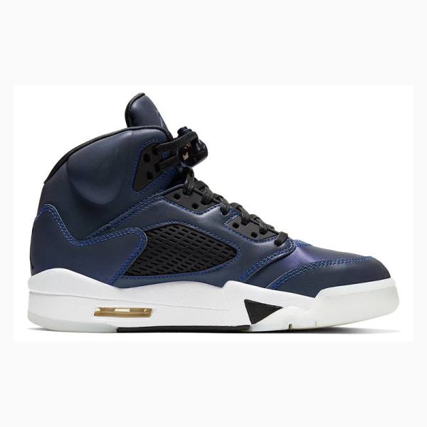 Navy Women's Nike Retro Oil Basketball Shoes Air Jordan 5 | JD-378FI