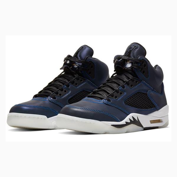 Navy Women's Nike Retro Oil Basketball Shoes Air Jordan 5 | JD-378FI