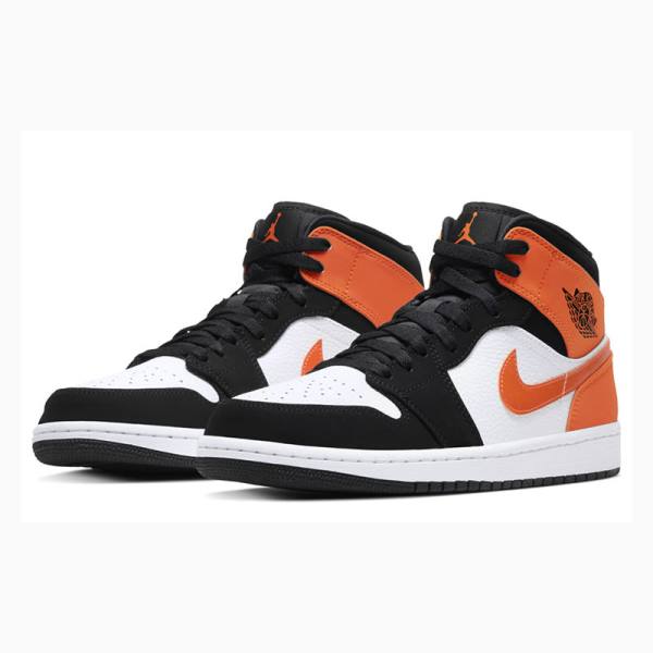 Orange Men's Nike Mid Basketball Shoes Air Jordan 1 | JD-408SV