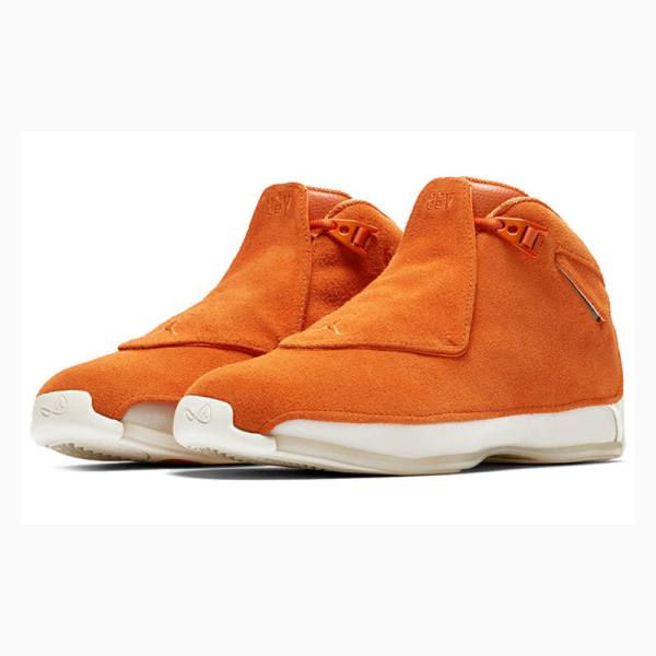 Orange Men's Nike Retro Suede Basketball Shoes Air Jordan 18 | JD-723ZI