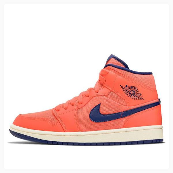 Orange Women\'s Nike Mid Turf Basketball Shoes Air Jordan 1 | JD-423CV