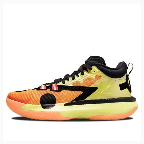 Orange / Yellow Men\'s Nike X Naruto Zion 1 SP PF Basketball Shoes Air Jordan | JD-275RG