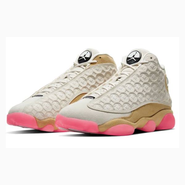 Pink / Grey / Brown Men's Nike Retro CNY Chinese New Year Basketball Shoes Air Jordan 13 | JD-607PX