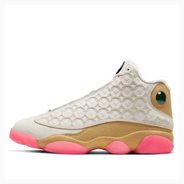 Pink / Grey / Brown Men\'s Nike Retro CNY Chinese New Year Basketball Shoes Air Jordan 13 | JD-607PX