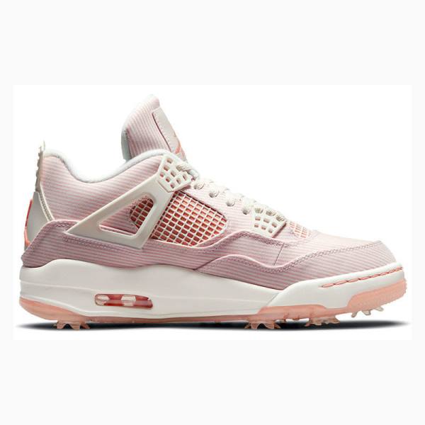 Pink Men's Nike Golf Apricot Agate Basketball Shoes Air Jordan 4 | JD-305ST