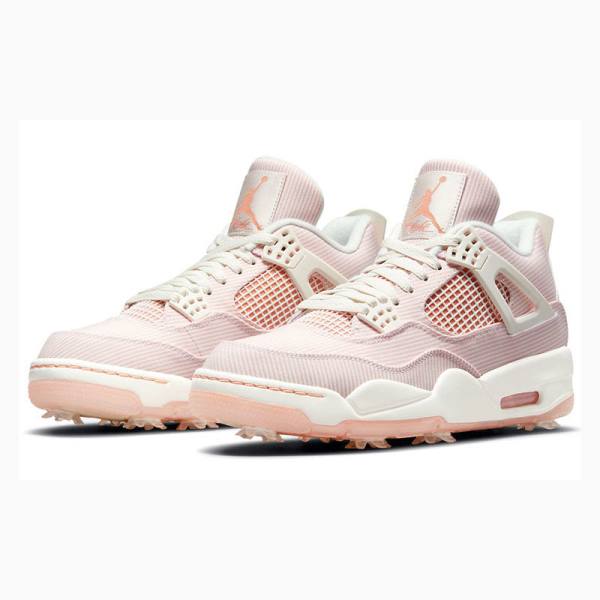 Pink Men's Nike Golf Apricot Agate Basketball Shoes Air Jordan 4 | JD-305ST