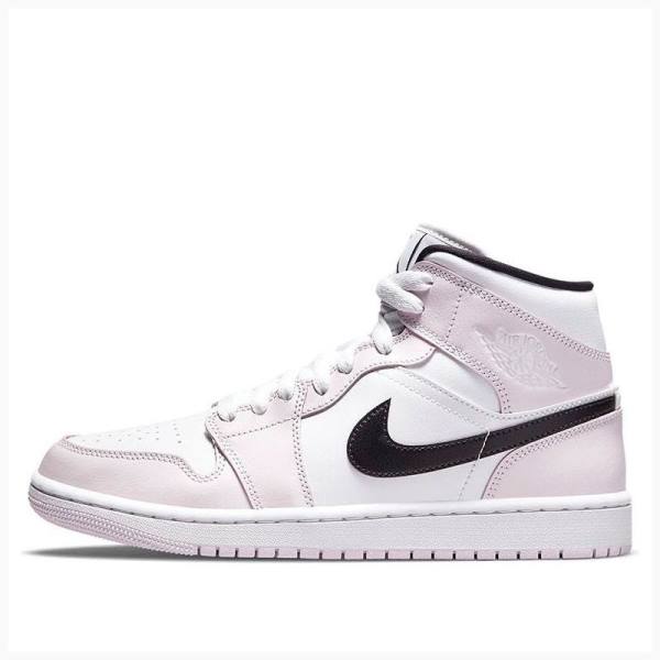 Pink Women\'s Nike Mid Barely Basketball Shoes Air Jordan 1 | JD-489WR