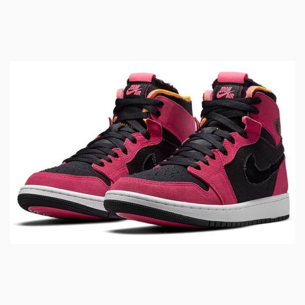 Purple / Black Men's Nike High Zoom Comfort Fireberry Basketball Shoes Air Jordan 1 | JD-371FU