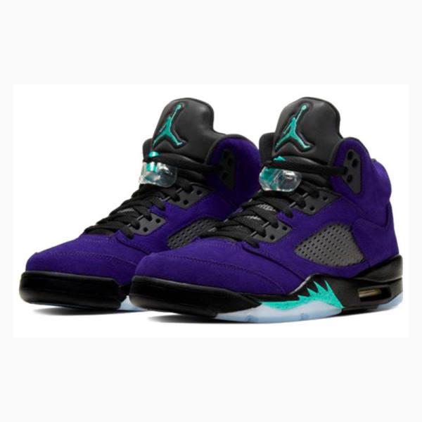 Purple / Black Men's Nike Retro Alternate Grape Basketball Shoes Air Jordan 5 | JD-821QC