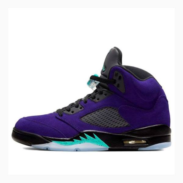 Purple / Black Men\'s Nike Retro Alternate Grape Basketball Shoes Air Jordan 5 | JD-821QC