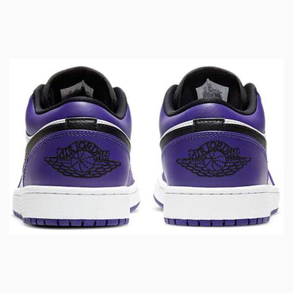 Purple / Black Men's Nike Retro Low Court Sneakers Air Jordan 1 | JD-279UX