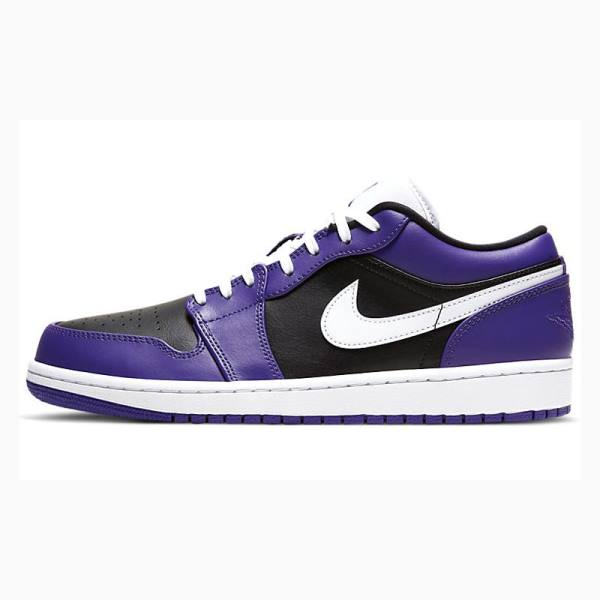 Purple / Black Men's Nike Retro Low Court Sneakers Air Jordan 1 | JD-725OX