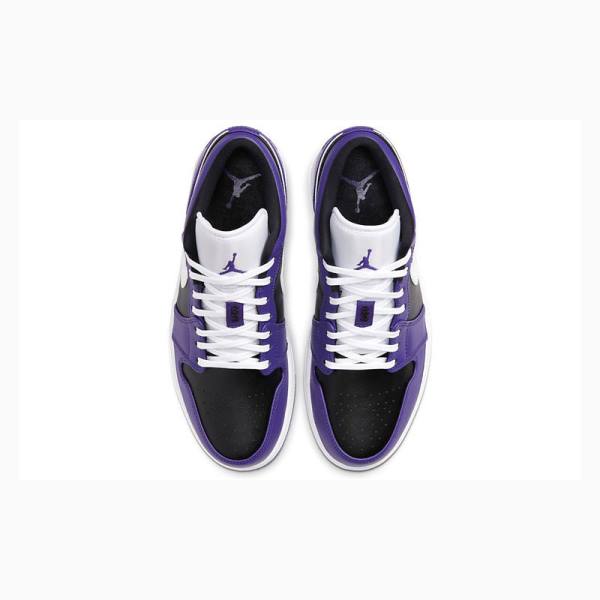 Purple / Black Men's Nike Retro Low Court Sneakers Air Jordan 1 | JD-725OX