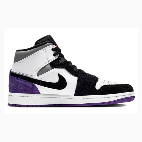 Purple Men's Nike Mid SE Basketball Shoes Air Jordan 1 | JD-412IZ