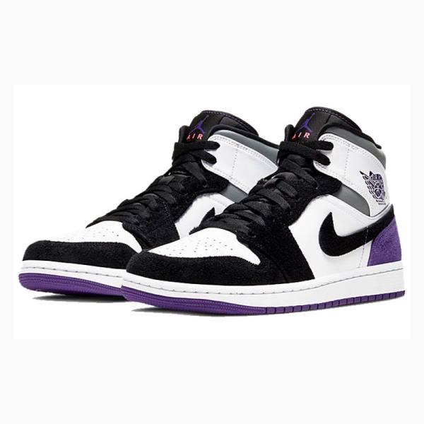 Purple Men's Nike Mid SE Basketball Shoes Air Jordan 1 | JD-412IZ