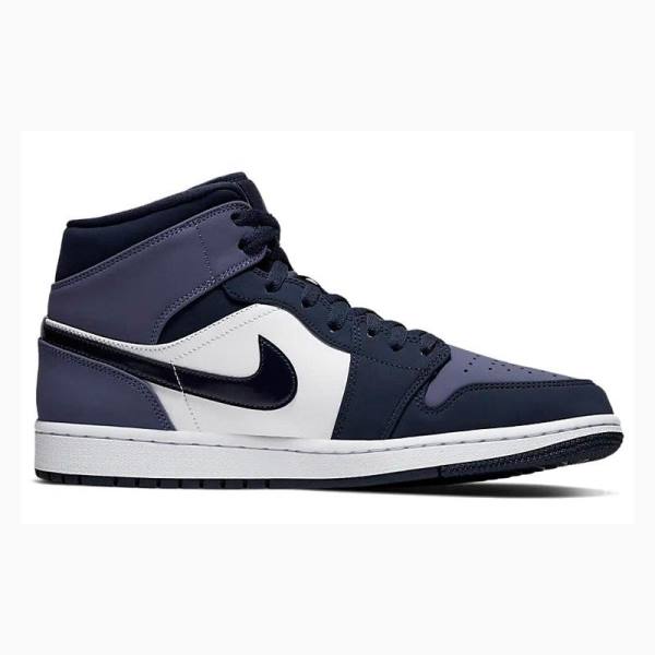 Purple Men's Nike Mid Sanded Basketball Shoes Air Jordan 1 | JD-439HK