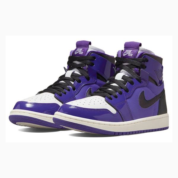 Purple Women's Nike Zoom Air CMFT Patent Basketball Shoes Air Jordan 1 | JD-509UA