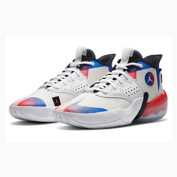 Red / Black / Blue Men's Nike React Elevation PF Basketball Shoes Air Jordan | JD-860KJ