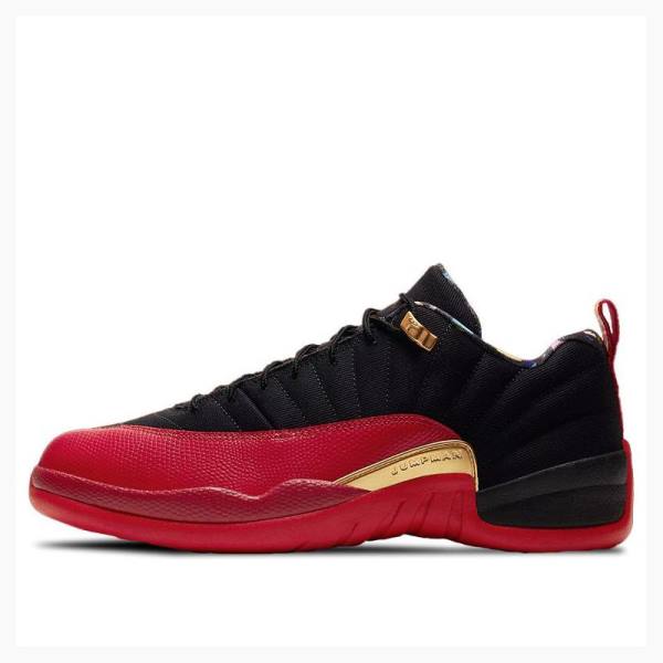 Red / Black Men\'s Nike Low Super Bowl Sneakers Air Jordan 12 | JD-705NG