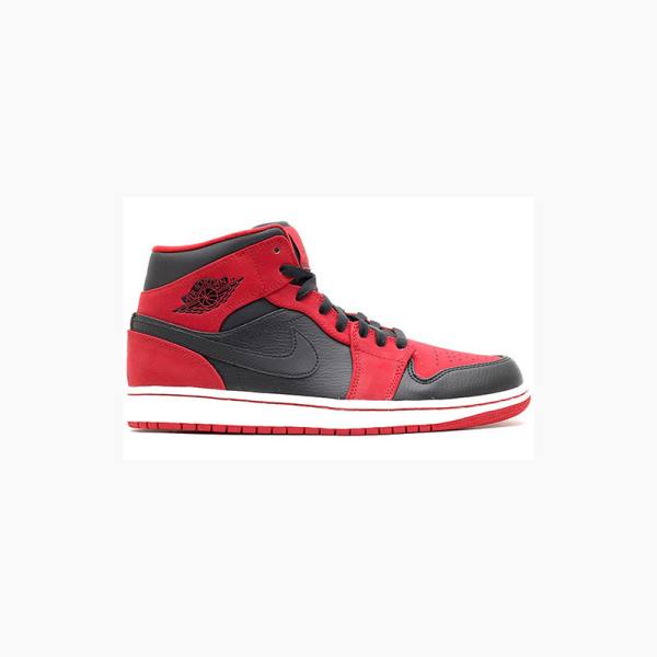 Red / Black Men's Nike Mid Basketball Shoes Air Jordan 1 | JD-923NS