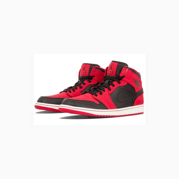 Red / Black Men's Nike Mid Basketball Shoes Air Jordan 1 | JD-923NS