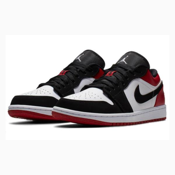 Red / Black Men's Nike Retro Low Sneakers Air Jordan 1 | JD-018NM