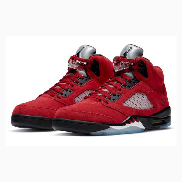 Red / Black Men's Nike Retro Raging Bull Basketball Shoes Air Jordan 5 | JD-514ZE