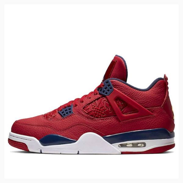 Red / Black Men\'s Nike Retro SE FIBA Basketball Shoes Air Jordan 4 | JD-913KR