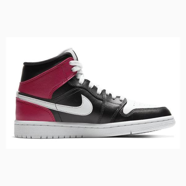 Red / Black Women's Nike Mid Noble Basketball Shoes Air Jordan 1 | JD-028PV