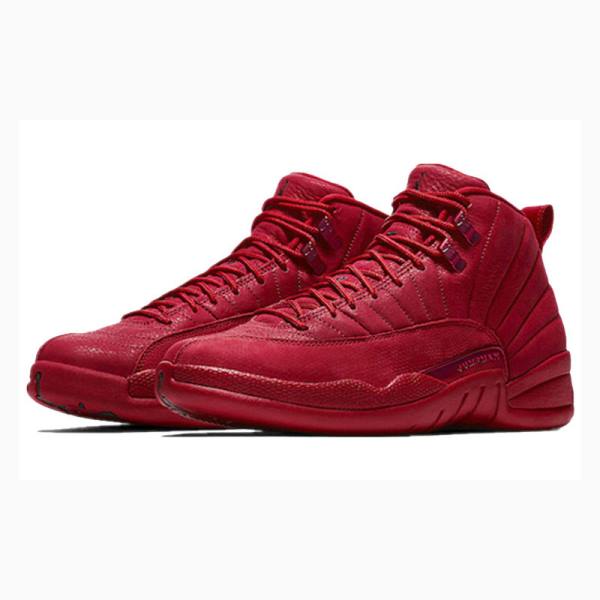 Red Men's Nike Retro Gym Basketball Shoes Air Jordan 12 | JD-058FD