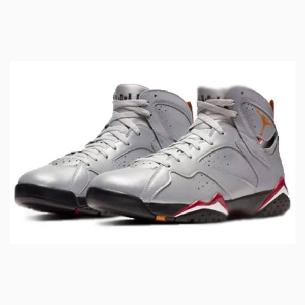 Silver Men's Nike Retro Reflective Cardinal Basketball Shoes Air Jordan 7 | JD-391RC