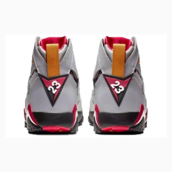 Silver Men's Nike Retro Reflective Cardinal Basketball Shoes Air Jordan 7 | JD-391RC