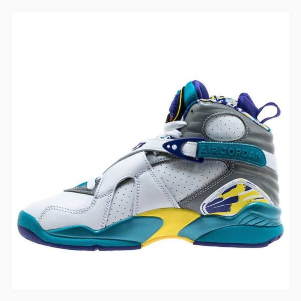 White / Aqua Women\'s Nike Retro Basketball Shoes Air Jordan 8 | JD-041HV