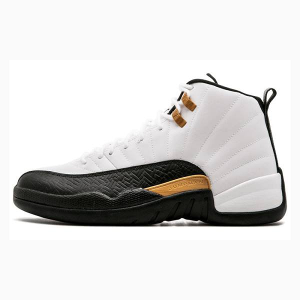 White / Black / Gold Men's Nike Retro CNY Chinese New Year Basketball Shoes Air Jordan 12 | JD-107HF