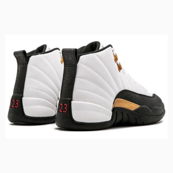 White / Black / Gold Men's Nike Retro CNY Chinese New Year Basketball Shoes Air Jordan 12 | JD-107HF