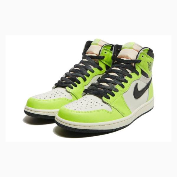 White / Black / Green Men's Nike Retro High OG Visionaire Basketball Shoes Air Jordan 1 | JD-679SB