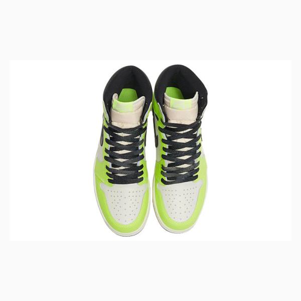 White / Black / Green Men's Nike Retro High OG Visionaire Basketball Shoes Air Jordan 1 | JD-679SB