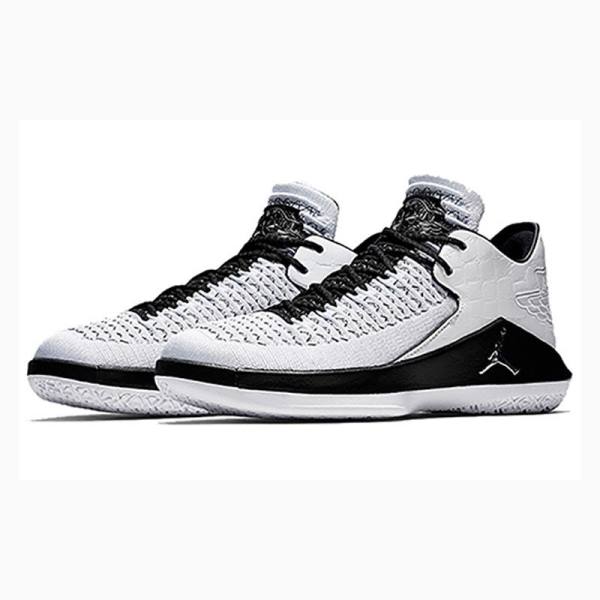 White / Black Men's Nike Low Sneakers Air Jordan 32 | JD-985PU