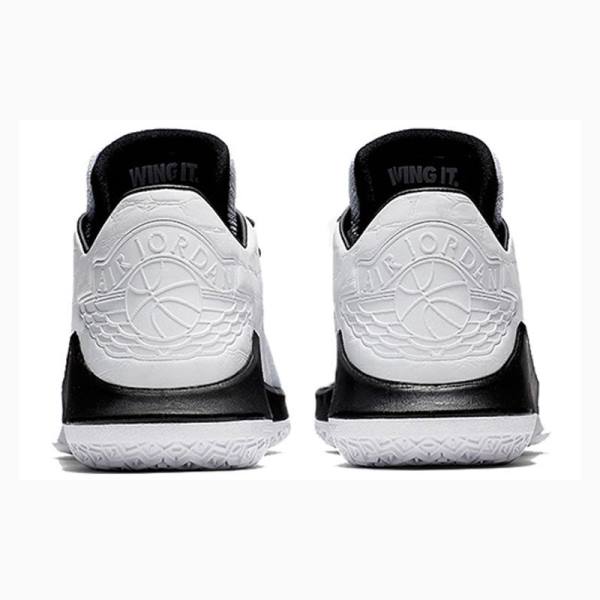 White / Black Men's Nike Low Sneakers Air Jordan 32 | JD-985PU