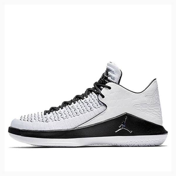 White / Black Men\'s Nike Low Sneakers Air Jordan 32 | JD-985PU