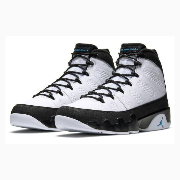 White / Black Men's Nike Retro Basketball Shoes Air Jordan 9 | JD-084XN