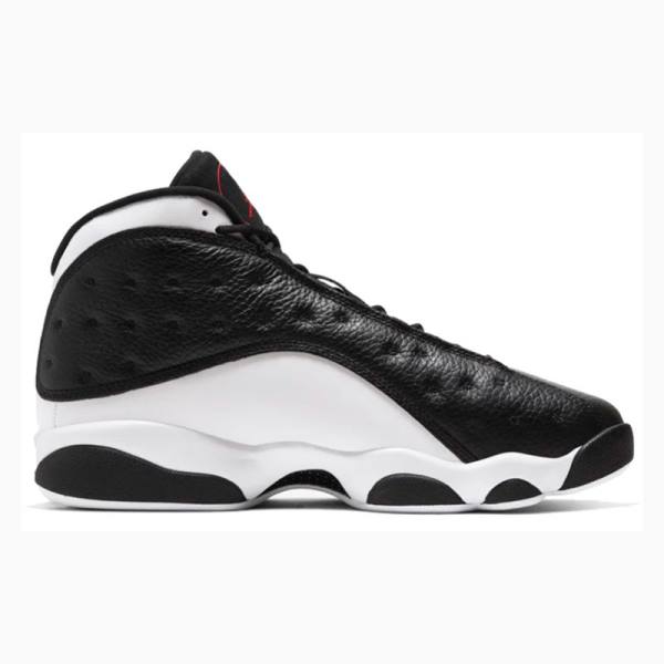 White / Black Men's Nike Retro Reverse He Got Game Basketball Shoes Air Jordan 13 | JD-029AP